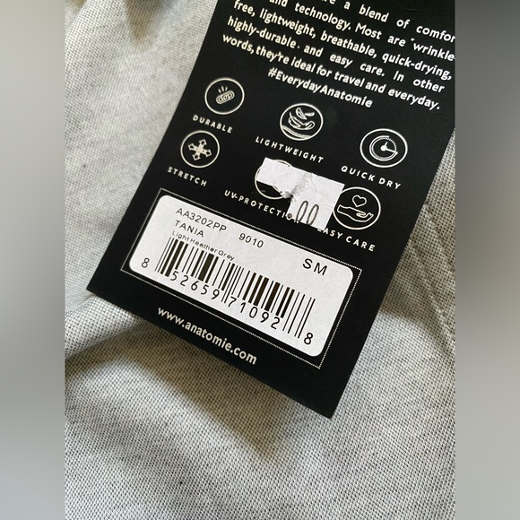 Anatomie Ladies Tania Top Light Heather Grey Small NEW NWT - Picture 2 of 4
